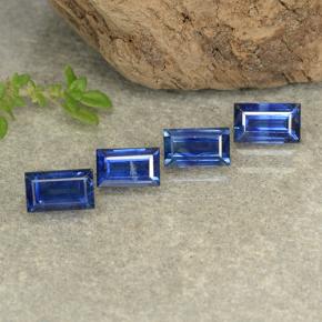 Azul oscuro Zafiro Gema - 0.5ct Corte Baguette Step (ID: 482585)