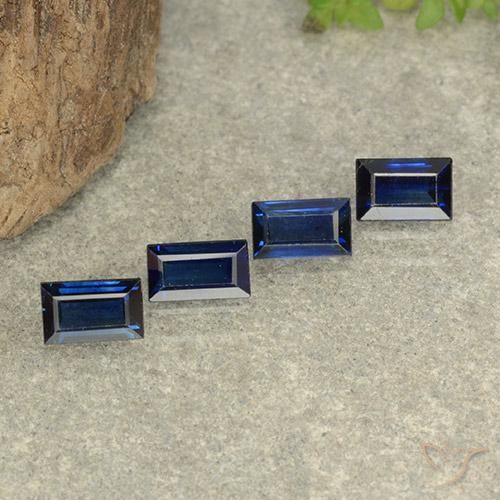 1.57ctw Natural Twilight Blue Sapphire, Baguette, VVS-VS