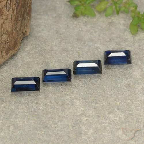 Sapphire Gemstones in 5 x 3 mm (calibrated) Size for Sale, Sapphire Stones in Twilight Blue Color
