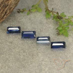 Sapphire Gemstones in 5 x 2.8 mm Size for Sale, Sapphire Stones in Deep Blue Color