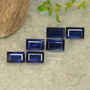 2.72 ctw Blue Sapphire Stones, Natural Sapphire in Baguette Step Cut Shape for Sale