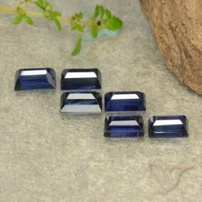 Sapphire Gemstones in 4.8 x 3 mm Size for Sale, Sapphire Stones in Navy Blue Color