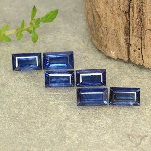 2.35ctw Natural Twilight Blue Sapphire, Baguette, VS
