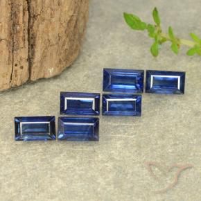 2.35 ctw Blue Sapphire Stones, Natural Sapphire in Baguette Step Cut Shape for Sale