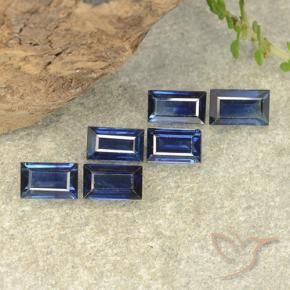 2.20 ctw Blue Sapphire Stones, Natural Sapphire in Baguette Step Cut Shape for Sale