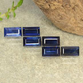 Azul crepúsculo Zafiro Gema - 0.5ct Corte Baguette Step (ID: 482640)