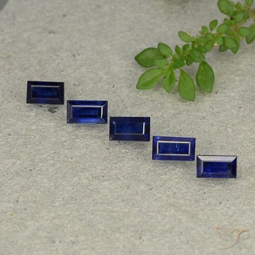 1.89ctw Natural Twilight Blue Sapphire, Baguette, VS