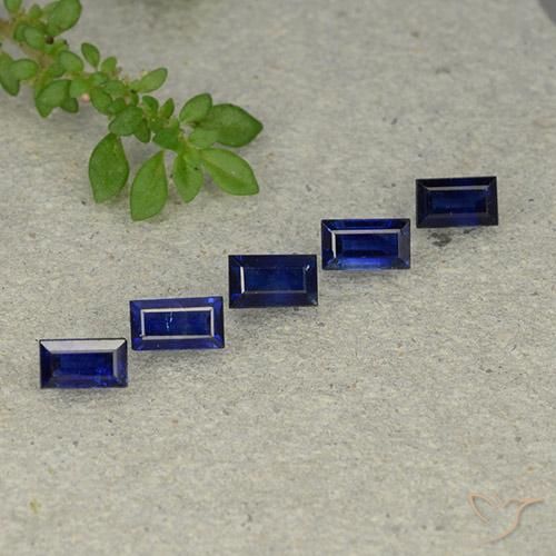 1.89 ctw Blue Sapphire Stones, Natural Sapphire in Baguette Step Cut Shape for Sale