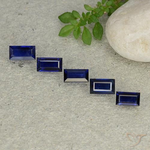 2.20ctw Natural Twilight Blue Sapphire, Baguette, VS