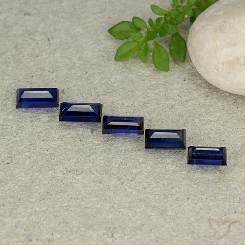 Sapphire Gemstones in 5.5 x 3.1 mm Size for Sale, Sapphire Stones in Twilight Blue Color