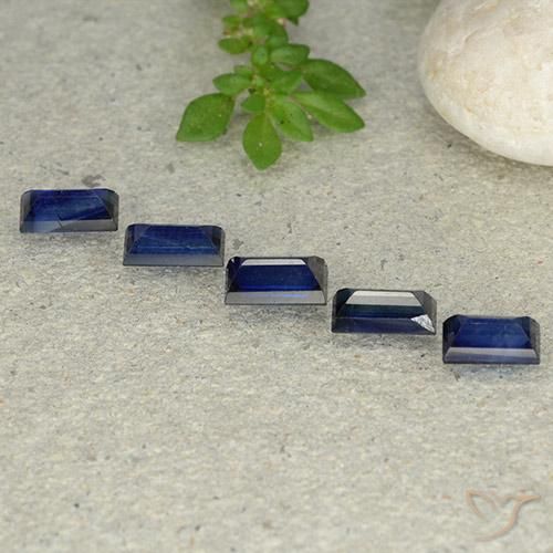 Sapphire Gemstones in 5.7 x 3.1 mm Size for Sale, Sapphire Stones in Twilight Blue Color