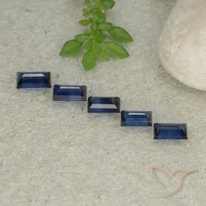 Sapphire Gemstones in 5.2 x 3.2 mm Size for Sale, Sapphire Stones in Dark Blue Color