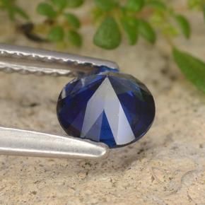 Sapphire Gemstone in 5.5 mm (calibrated) Size for Sale, Sapphire Stone in Navy Blue Color