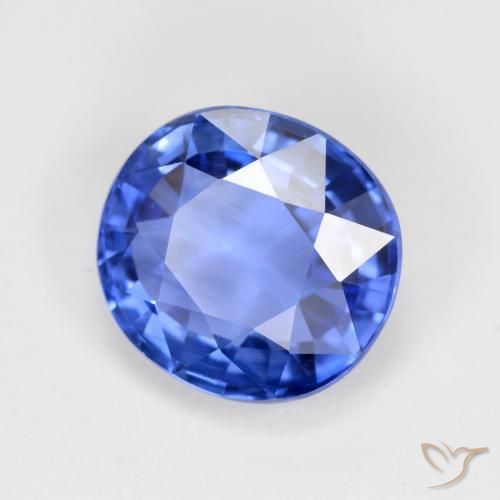 4.19 ct Blue Sapphire Stone, Natural Sapphire in Oval Facet Shape for Sale