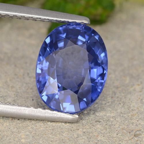 4.02 ct Blue Sapphire Stone, Natural Sapphire in Oval Facet Shape for Sale