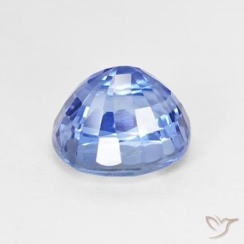 Sapphire Gemstone in 8.9 x 7.8 mm Size for Sale, Sapphire Stone in Medium Navy Blue Color