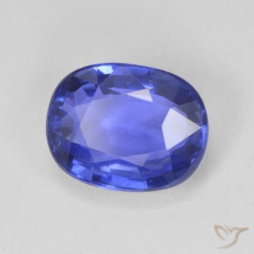 4.05 ct Blue Sapphire Stone, Natural Sapphire in Oval Facet Shape for Sale
