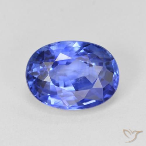 4.11ct Natural Light Cornflower Blue Sapphire, Oval, VS