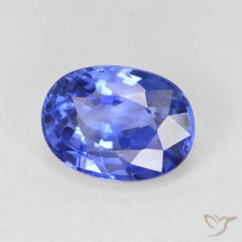 4.11 ct Blue Sapphire Stone, Natural Sapphire in Oval Facet Shape for Sale
