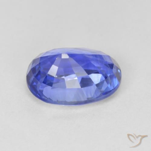Sapphire Gemstone in 10.3 x 7.7 mm Size for Sale, Sapphire Stone in Light Cornflower Blue Color