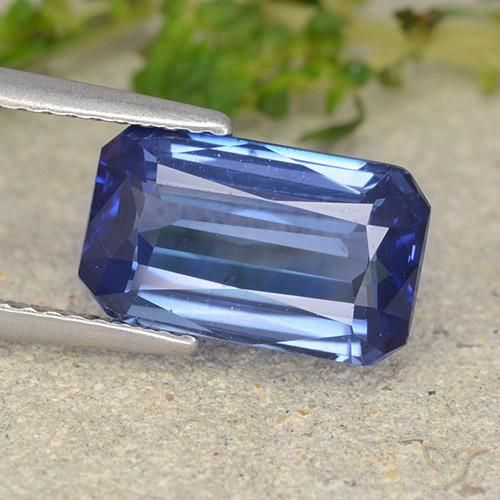 4,9 ct loser blauer Saphir, 11,7 x 7,1 mm Achteckschliff aus Sri Lanka