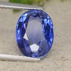 4.96 ct Blue Sapphire Stone, Natural Sapphire in Oval Facet Shape for Sale