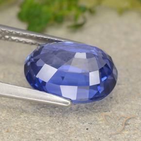Naturale Zaffiro Blu Ceylon Fiordaliso 1.40 KT Cubico Sfuso Certificato Gems 