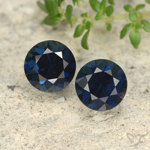 1.26ctw Natural Midnight Blue Sapphire, Round, VS
