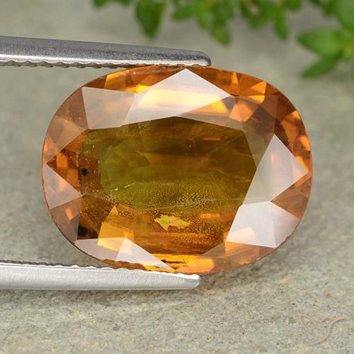 7.82ct Natural Brownish Orange Sapphire, Oval, VS-SI