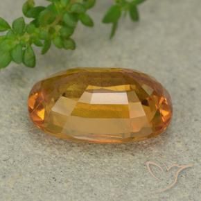Sapphire Gemstone in 13 x 9 mm (calibrated) Size for Sale, Sapphire Stone in Medium Orange Color