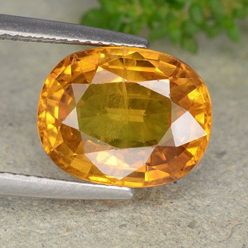5.98ct Natural Medium Orange Sapphire, Oval, VS-SI