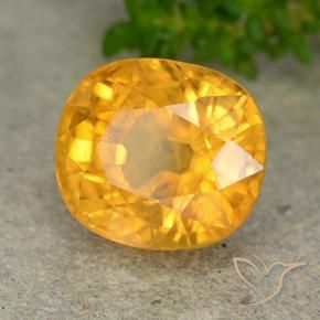 8.35 ct Golden Sapphire Stone, Natural Sapphire in Oval Facet Shape for Sale