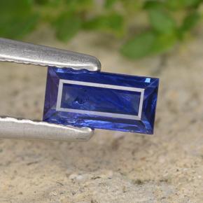 Azul aciano Zafiro Gema - 0.4ct Corte Baguette Step (ID: 490415)