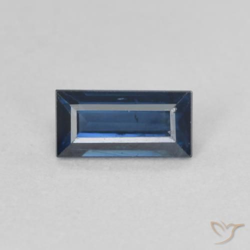 0.50ct Natural Twilight Blue Sapphire, Baguette, VS-SI
