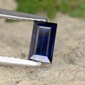0.68 ct Blue Sapphire Stone, Natural Sapphire in Baguette Step Cut Shape for Sale