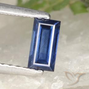 0.51 ct Blue Sapphire Stone, Natural Sapphire in Baguette Step Cut Shape for Sale