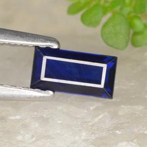 Twilight Blue Sapphire Gem - 0.5ct Baguette Step Cut (ID: 490675)