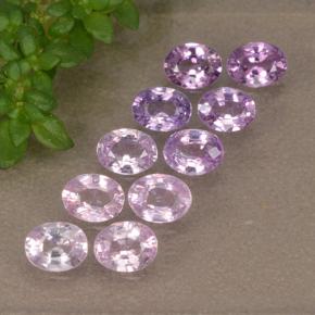 Medium Pink Saphir Edelstein - 0.2ct Oval facettiert (ID: 492010)