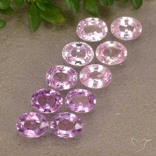 Very Light Royal Purple Pink Saphir Edelstein - 0.2ct Oval facettiert (ID: 492014)