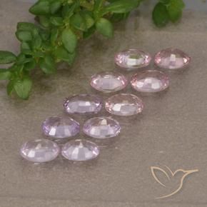 Sapphire Gemstones in 4 x 3 mm (calibrated) Size for Sale, Sapphire Stones in Cherry Pink Tone Color