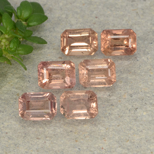 Naranja claro Zafiro Gema - 0.3ct Corte octagonal (ID: 492017)