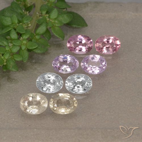 Многоцветный Сапфир Камень - 0.2ct Фасетный Овал (ID: 492032)