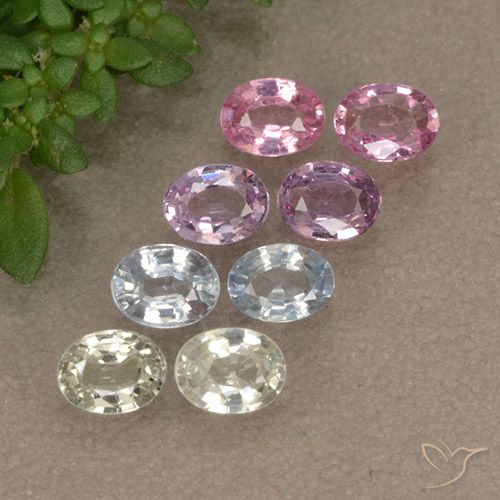 Mehrfarbig Saphir Edelstein - 0.2ct Oval facettiert (ID: 492036)