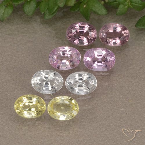 Многоцветный Сапфир Камень - 0.2ct Фасетный Овал (ID: 492048)