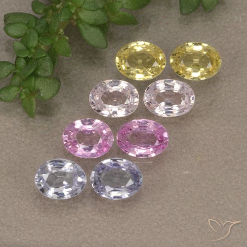 マルチカラー サファイア 宝石 - 0.3ct オーバル ファセット (ID: 492051)