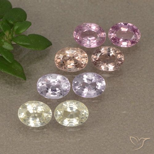 Многоцветный Сапфир Камень - 0.2ct Фасетный Овал (ID: 492056)