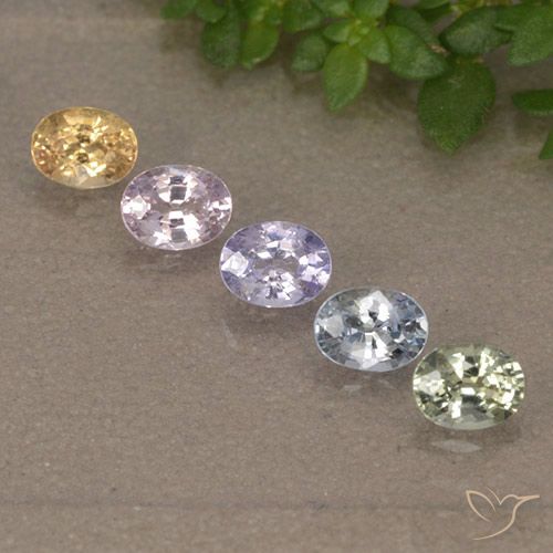 Многоцветный Сапфир Камень - 0.2ct Фасетный Овал (ID: 492162)
