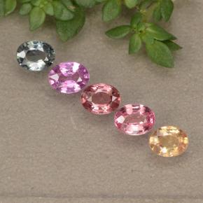 Многоцветный Сапфир Камень - 0.2ct Фасетный Овал (ID: 492164)