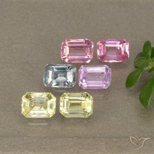 Multicolor Zafiro Gema - 0.3ct Corte octagonal (ID: 492225)