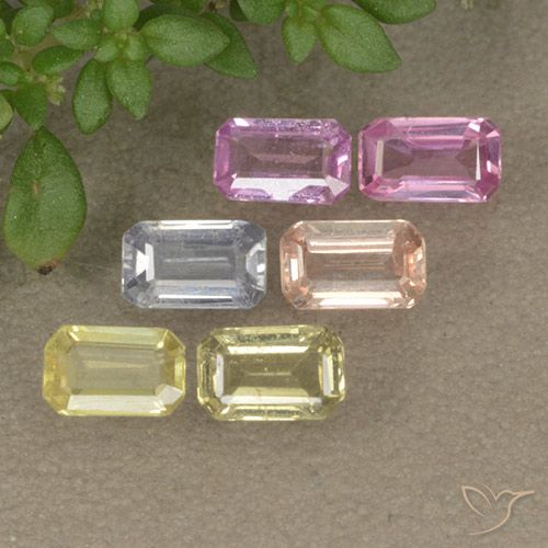 Multicolor Sapphire Gem - 0.3ct Octagon Step Cut (ID: 492227)